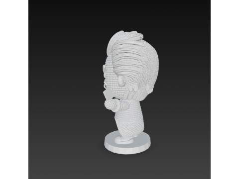 Knitted Joker Figure 3D Print Model Model Cetak 3D