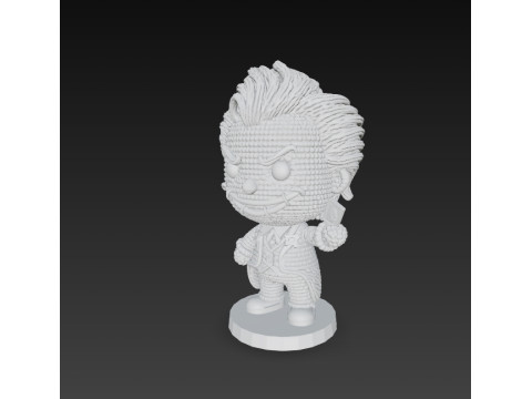 Knitted Joker Figure 3D Print Model Model Cetak 3D