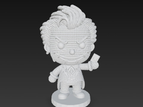 Knitted Joker Figure 3D Print Model Model Cetak 3D