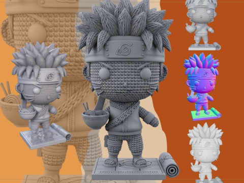 Knitted Naruto Figure 3D Print Model 3D Print Model