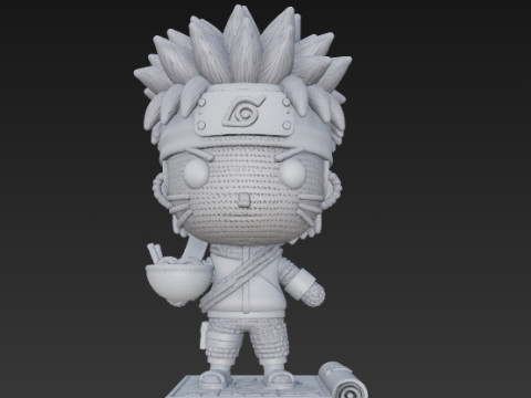 Knitted Naruto Figure 3D Print Model Modelo de Impressão 3D