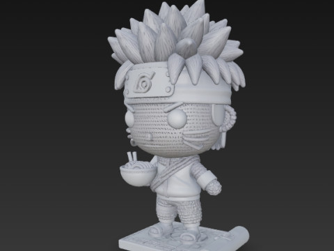 Knitted Naruto Figure 3D Print Model Modelo de Impressão 3D