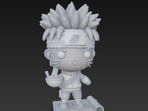 Knitted Naruto Figure 3D Print Model Modelo de Impressão 3D