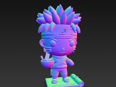 Knitted Naruto Figure 3D Print Model Modelo de Impressão 3D