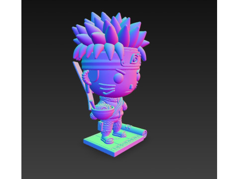 Knitted Naruto Figure 3D Print Model Modelo de Impressão 3D
