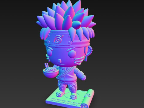 Knitted Naruto Figure 3D Print Model Modelo de Impressão 3D