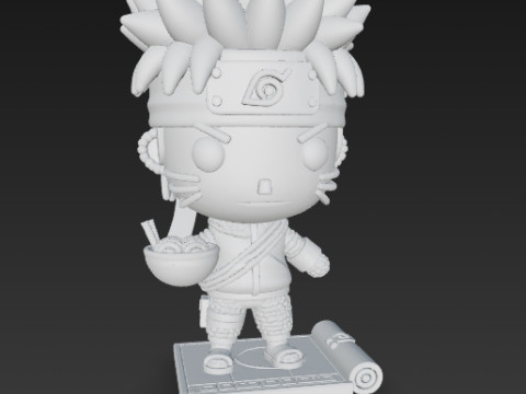 Knitted Naruto Figure 3D Print Model Modelo de Impressão 3D