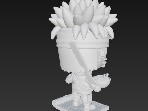 Knitted Naruto Figure 3D Print Model Modelo de Impressão 3D