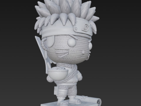 Knitted Naruto Figure 3D Print Model Modelo de Impressão 3D