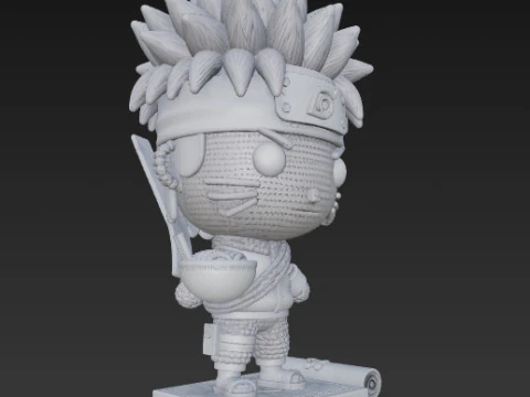 Knitted Naruto Figure 3D Print Model 3D Print Model