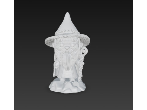 Knitted Gandalf Figure 3D Print Model Modelo de Impressão 3D