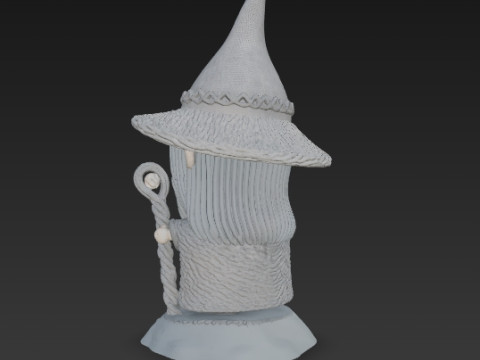 Knitted Gandalf Figure 3D Print Model Modelo de Impressão 3D
