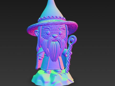 Knitted Gandalf Figure 3D Print Model Modelo de Impressão 3D
