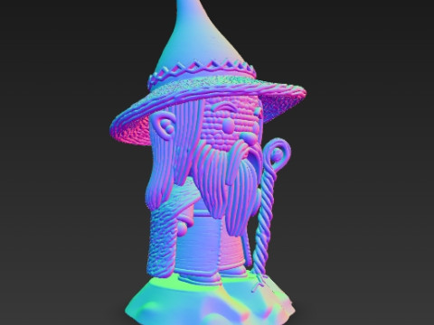 Knitted Gandalf Figure 3D Print Model Modelo de Impressão 3D