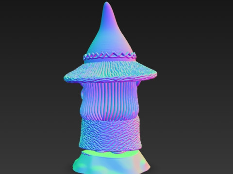 Knitted Gandalf Figure 3D Print Model Modelo de Impressão 3D