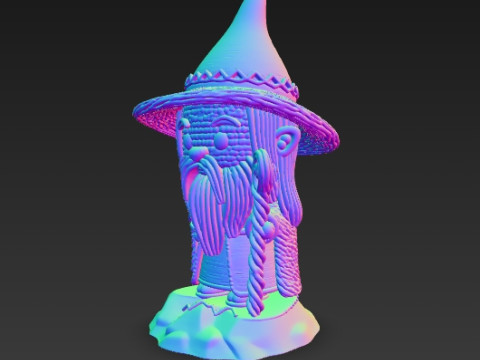 Knitted Gandalf Figure 3D Print Model Modelo de Impressão 3D