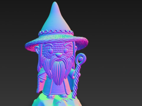 Knitted Gandalf Figure 3D Print Model Modelo de Impressão 3D