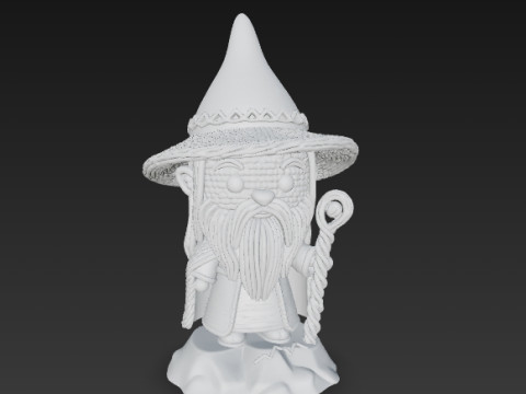 Knitted Gandalf Figure 3D Print Model Modelo de Impressão 3D