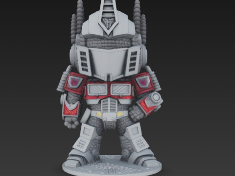 Optimus Prime Knit Style 3D Print Model 3D प्रिंट मॉडल