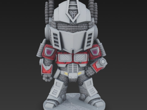 Optimus Prime Knit Style 3D Print Model 3D प्रिंट मॉडल