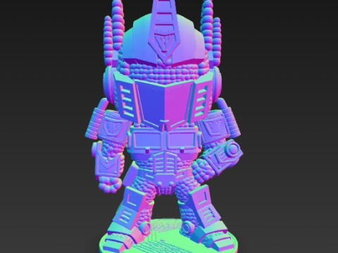 Optimus Prime Knit Style 3D Print Model 3D प्रिंट मॉडल