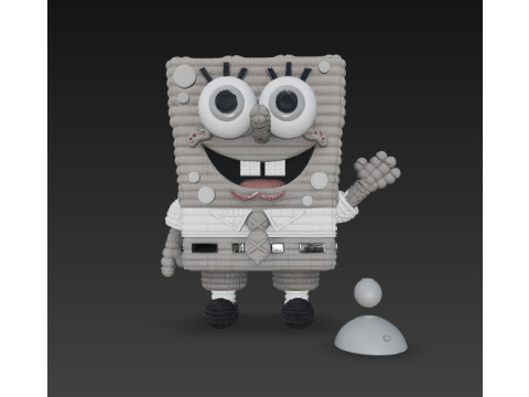 SpongeBob Knit Style 3D Print Model Modelo de impresión 3D