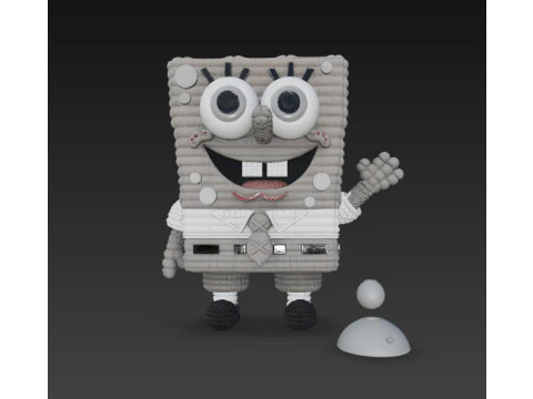 SpongeBob Knit Style 3D Print Model 3D Print Model