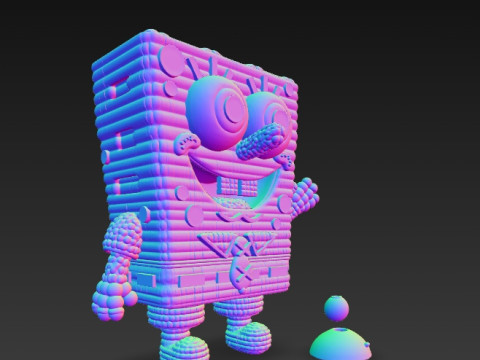SpongeBob Knit Style 3D Print Model Modelo de impresión 3D