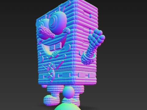 SpongeBob Knit Style 3D Print Model Modelo de impresión 3D