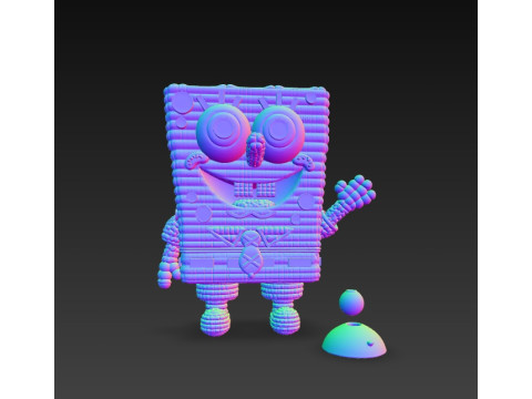 SpongeBob Knit Style 3D Print Model Modelo de impresión 3D