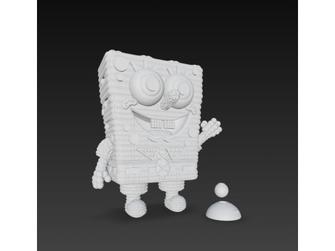 SpongeBob Knit Style 3D Print Model Modelo de impresión 3D
