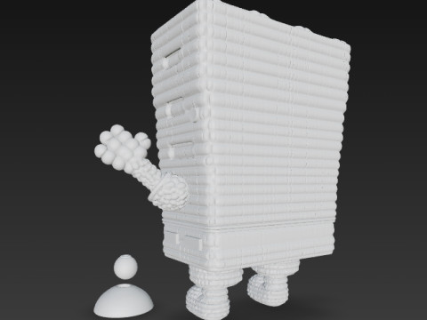 SpongeBob Knit Style 3D Print Model Modelo de impresión 3D