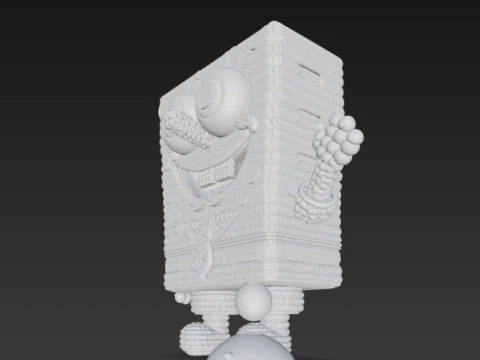 SpongeBob Knit Style 3D Print Model 3D Print Model