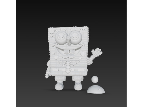 SpongeBob Knit Style 3D Print Model Modelo de impresión 3D