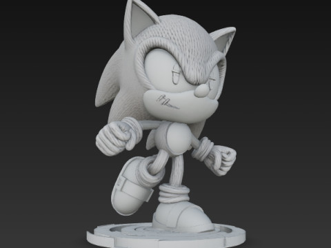 Sonic the Hedgehog Knit Figure 3D Print Model 3D Baskı Modeli