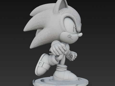 Sonic the Hedgehog Knit Figure 3D Print Model 3D Baskı Modeli