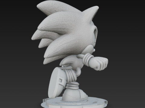 Sonic the Hedgehog Knit Figure 3D Print Model 3D Baskı Modeli