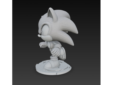 Sonic the Hedgehog Knit Figure 3D Print Model 3D Baskı Modeli