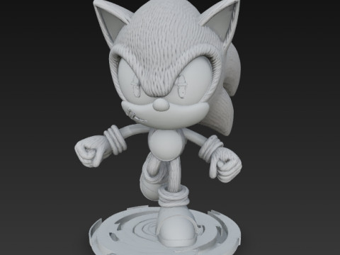 Sonic the Hedgehog Knit Figure 3D Print Model 3D Baskı Modeli