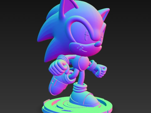 Sonic the Hedgehog Knit Figure 3D Print Model 3D Baskı Modeli
