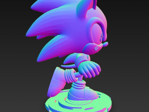 Sonic the Hedgehog Knit Figure 3D Print Model 3D Baskı Modeli