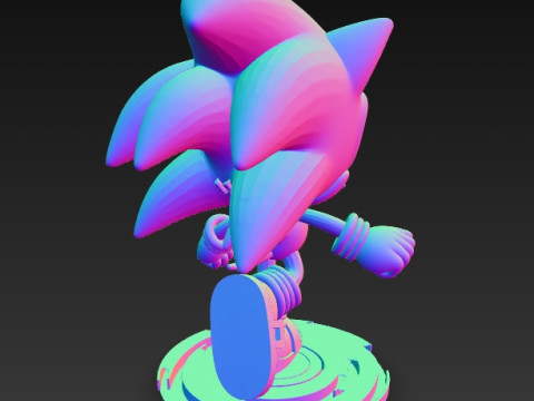 Sonic the Hedgehog Knit Figure 3D Print Model 3D Baskı Modeli