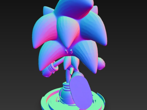 Sonic the Hedgehog Knit Figure 3D Print Model 3D Baskı Modeli