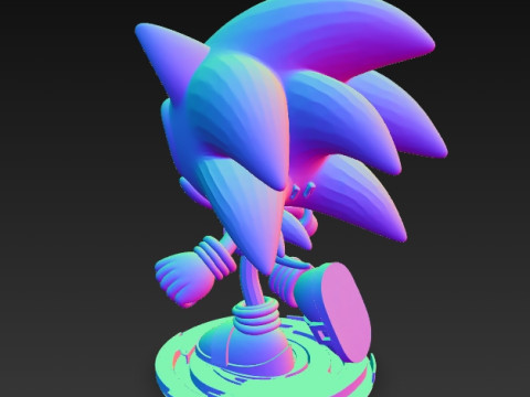 Sonic the Hedgehog Knit Figure 3D Print Model 3D Baskı Modeli