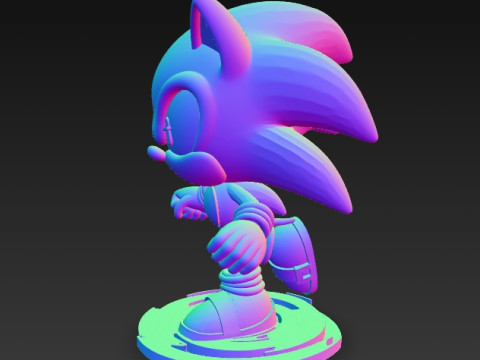Sonic the Hedgehog Knit Figure 3D Print Model 3D Baskı Modeli