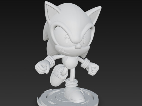 Sonic the Hedgehog Knit Figure 3D Print Model 3D Baskı Modeli