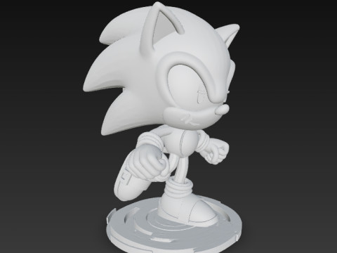 Sonic the Hedgehog Knit Figure 3D Print Model 3D Baskı Modeli