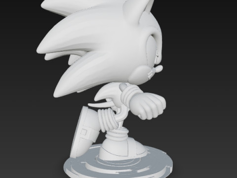 Sonic the Hedgehog Knit Figure 3D Print Model 3D Baskı Modeli