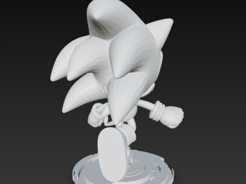 Sonic the Hedgehog Knit Figure 3D Print Model 3D Baskı Modeli