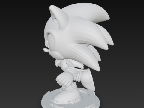 Sonic the Hedgehog Knit Figure 3D Print Model 3D Baskı Modeli